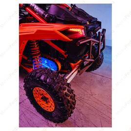 Кастомная прозрачная крышка вариатора с подсветкой для Can-Am Maverick X3 (Red)