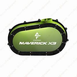 Кастомная прозрачная крышка вариатора с подсветкой для Can-Am Maverick X3 (manta green)