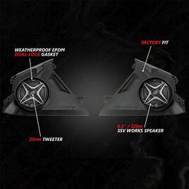 Аудио система SSV Works для Can-Am Maverick R 2024+ 5 speaker Plug and play A-Spec